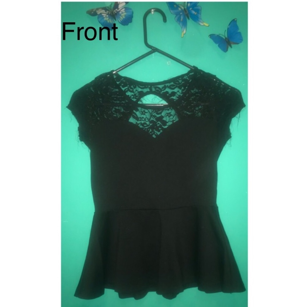 Black lace top